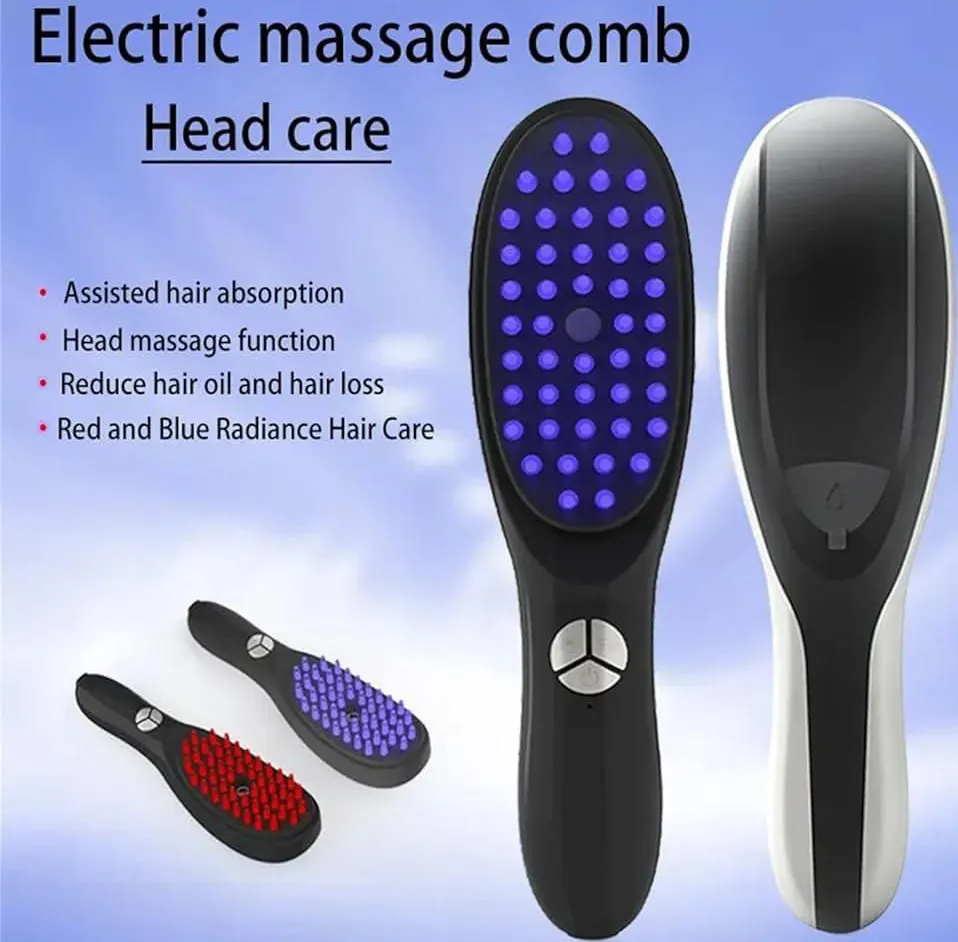 Rechargeable 2-Function Scalp Massager Brush, Black, Model 6949