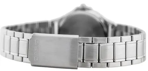 Casio Women's Watch, White Dial, Round Hands, Silver Stainless Steel Band, Analog Wrist Watch, Silver, Ltp-V300D-7A2Udf