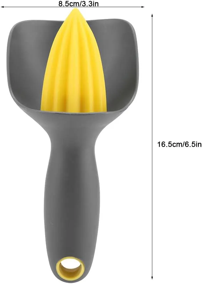 Manual Lemon Squeezer, Made of Plastic, Gray