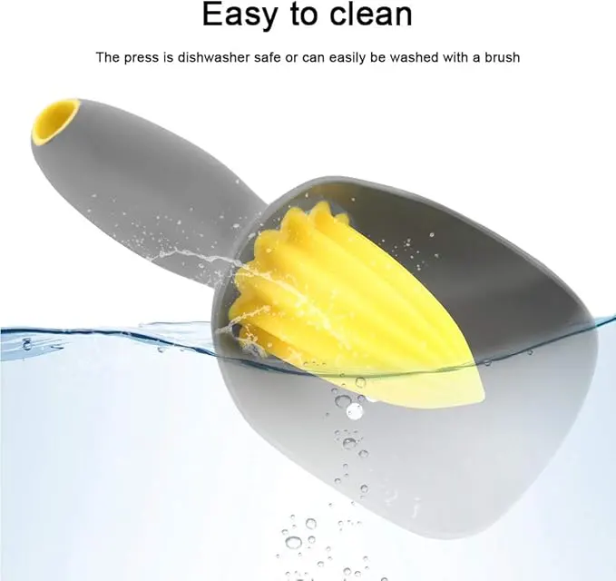Manual Lemon Squeezer, Made of Plastic, Gray