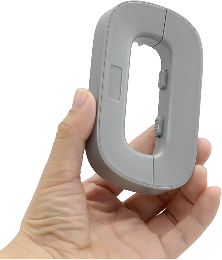 قفل آمن مغناطيسي للثلاجة والفريزر، 2 زر، أبيض-رمادي