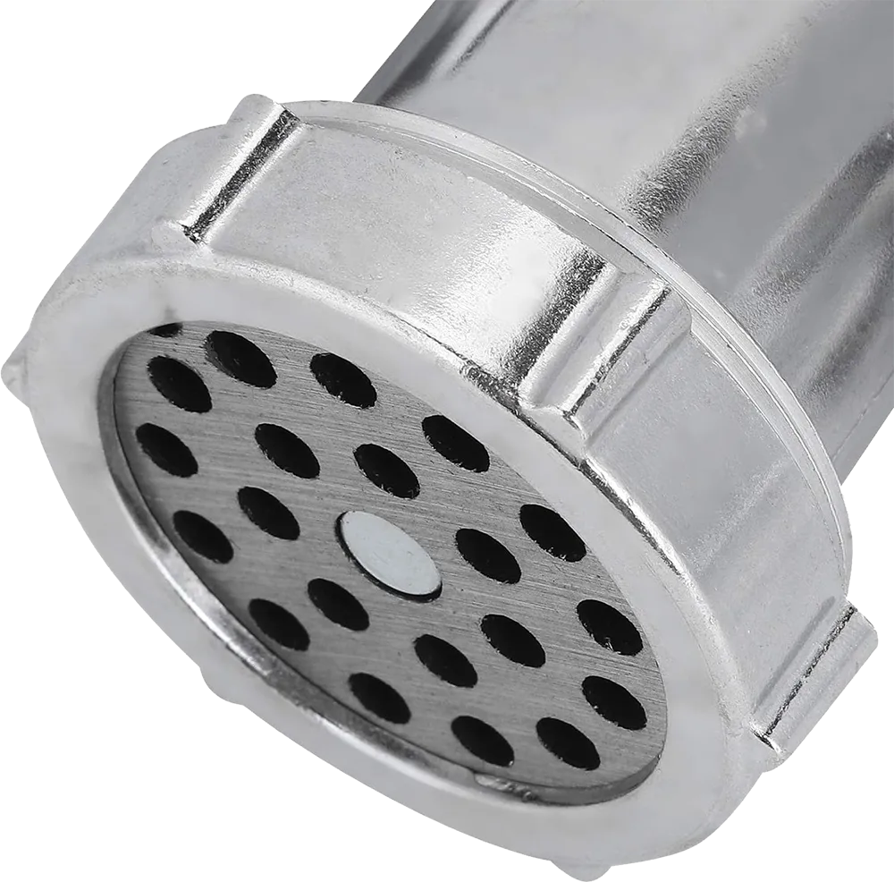 مفرمة لحمة يدوية لوكس، حديد زهر، فضي، مقاس 10