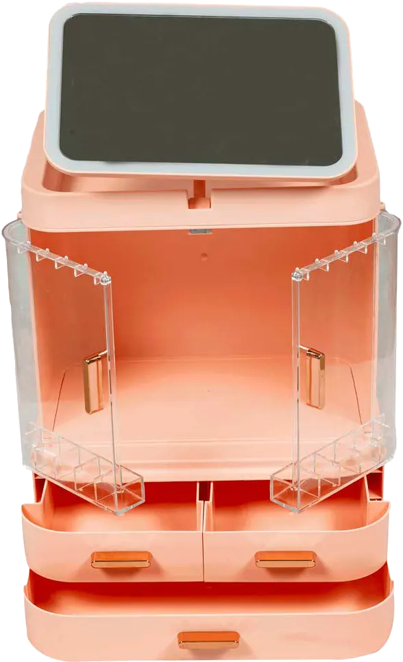 منظم مكياج بلاستيك، شكل مربع