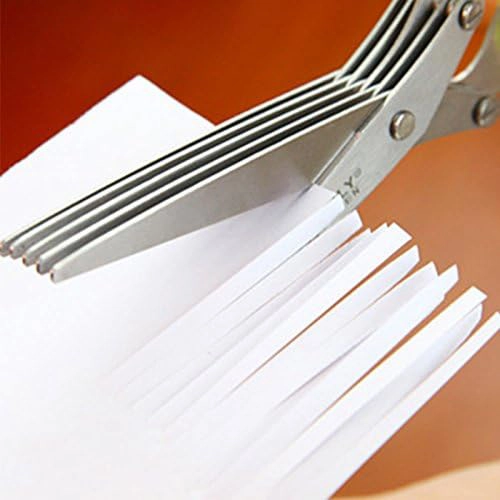 مقص تقطيع خضروات كينجاري، 10 سلاح استانلس بفرشة، بيد سيليكون، أزرق، 207