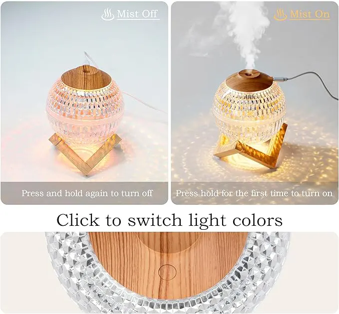 Luminous Crystal Ball Incense Burner, 2254-6