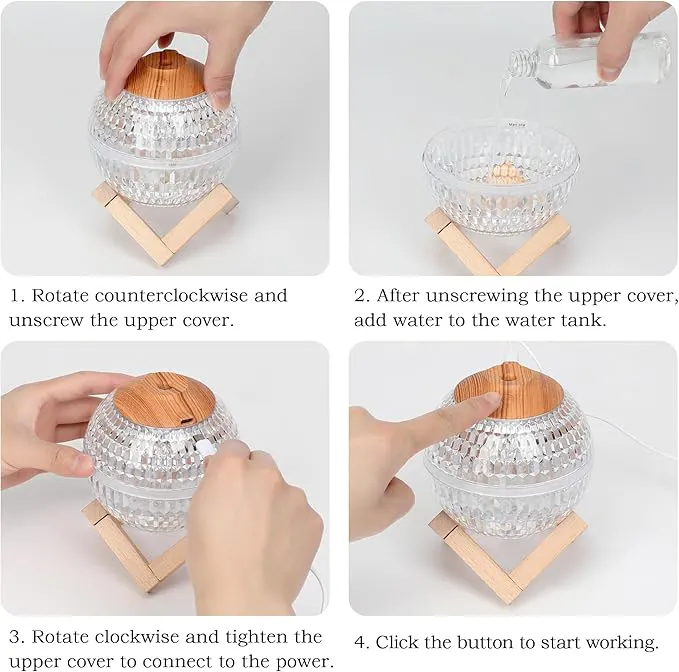 Luminous Crystal Ball Incense Burner, 2254-6