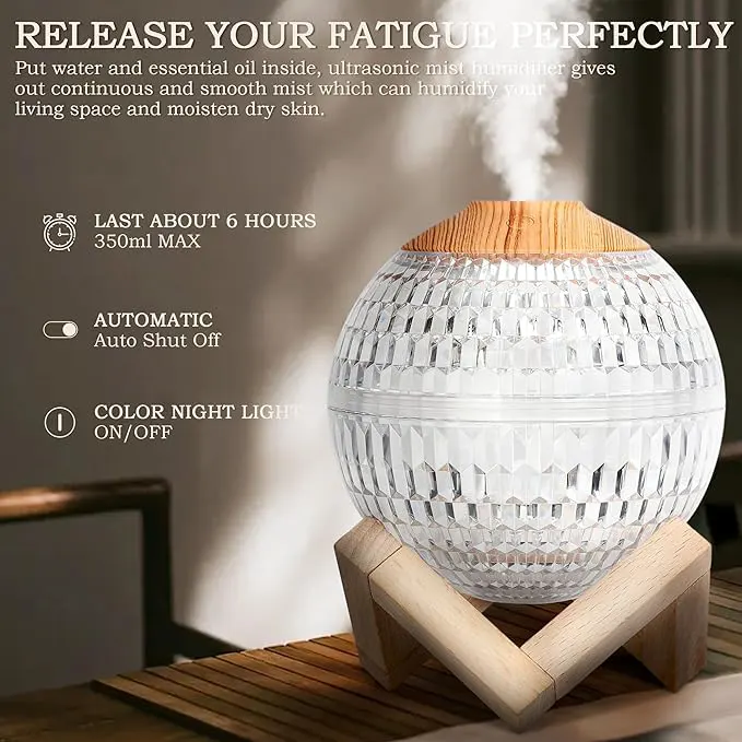 Luminous Crystal Ball Incense Burner, 2254-6