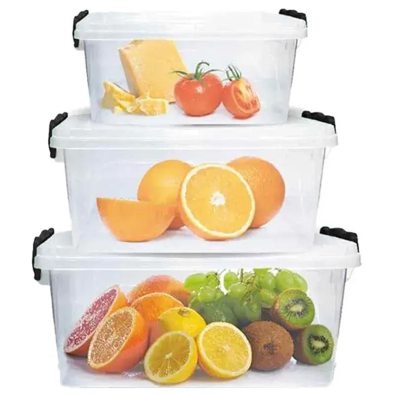 Al Watania Fresh Box Refrigerator Set, consisting of 3 pieces - transparent
