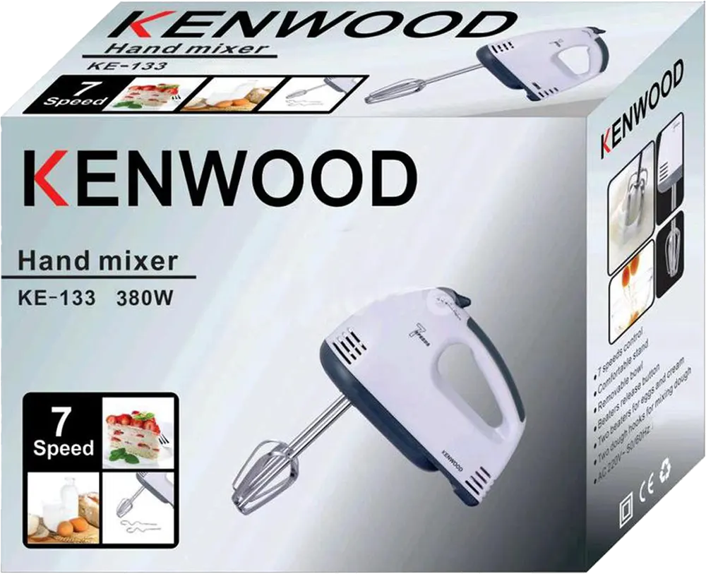 Egg Mixer Kenwood 380W , 7 Speeds, White, KE-133