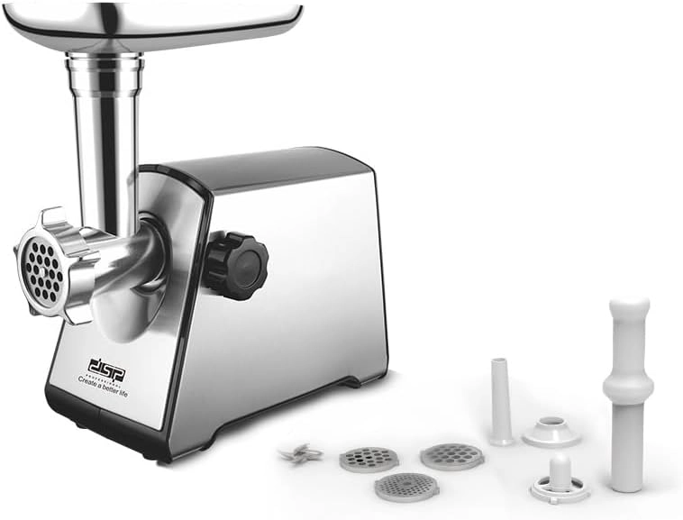 DSP Meat Grinder, 1500 Watt, 3 Metal Discs, Stainless, KM5047