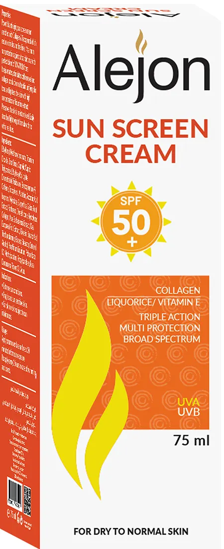 Alejon Sun Screen Cream SPF 50+, 75 Ml