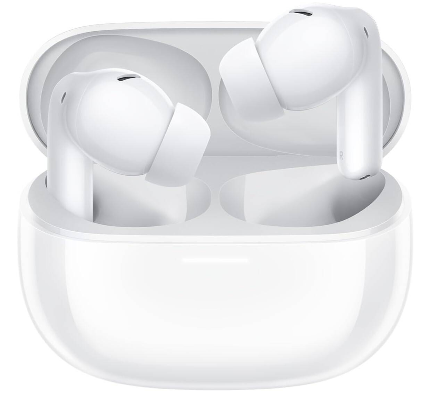 سماعة اذن شاومي ريدمي بودز 5 برو ، بلوتوث 5.3 ، خاصية الغاء الضوضاء ، 3 ميكروفونات ، أبيض - مون لايت ، M2317E1