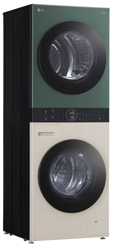 LG Wash Tower Fully Automatic Washing Machine, 13 Kg, Dryer 10 kg , Single Control Center , Inverter, Green x Beige, FWT1310BGP