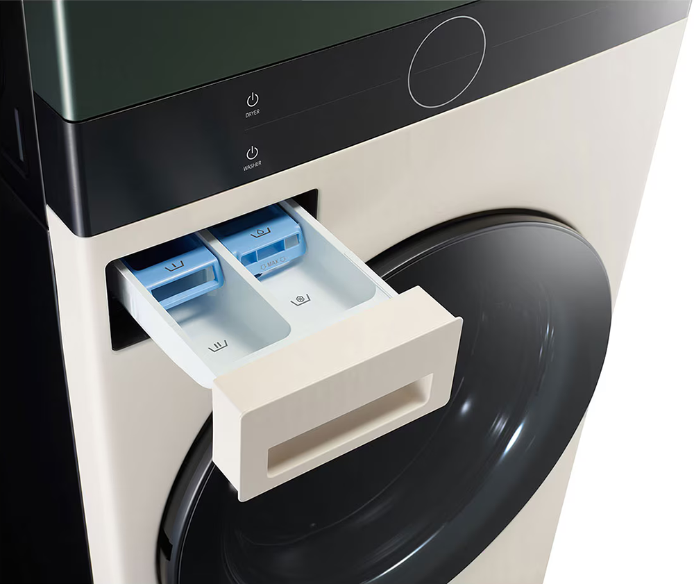 LG Wash Tower Fully Automatic Washing Machine, 13 Kg, Dryer 10 kg , Single Control Center , Inverter, Green x Beige, FWT1310BGP