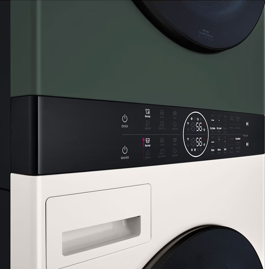 LG Wash Tower Fully Automatic Washing Machine, 13 Kg, Dryer 10 kg , Single Control Center , Inverter, Green x Beige, FWT1310BGP