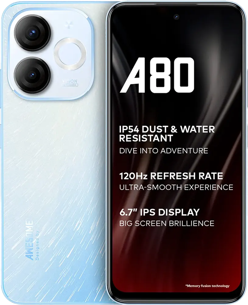 موبايل اي تيل A80 ، ثنائي الشريحة، ذاكرة 128 جيجابايت، رامات 4 جيجابايت، شبكة الجيل الرابع إل تي إي، أزرق