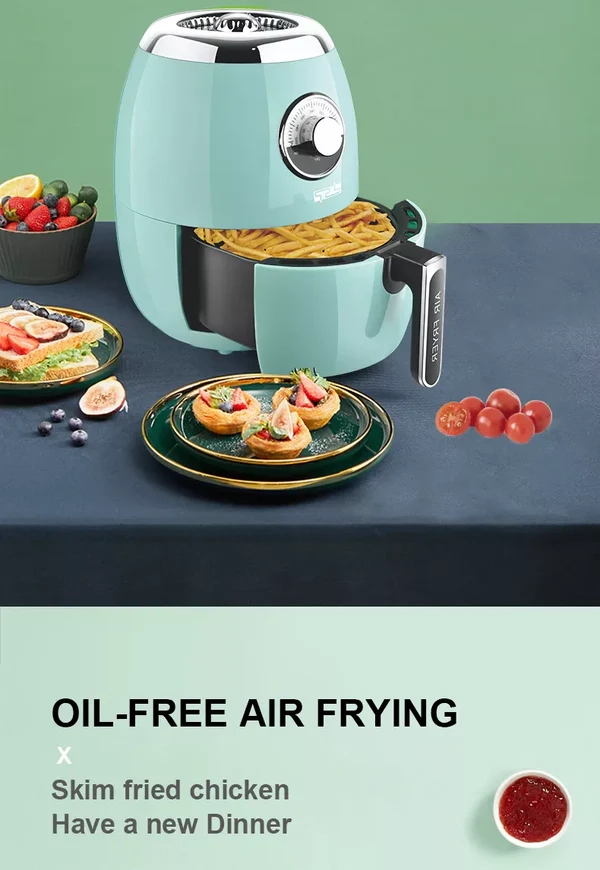 DSP Air Fryer, 3L, 1350W, Knob Control, Sky Blue, KB2048