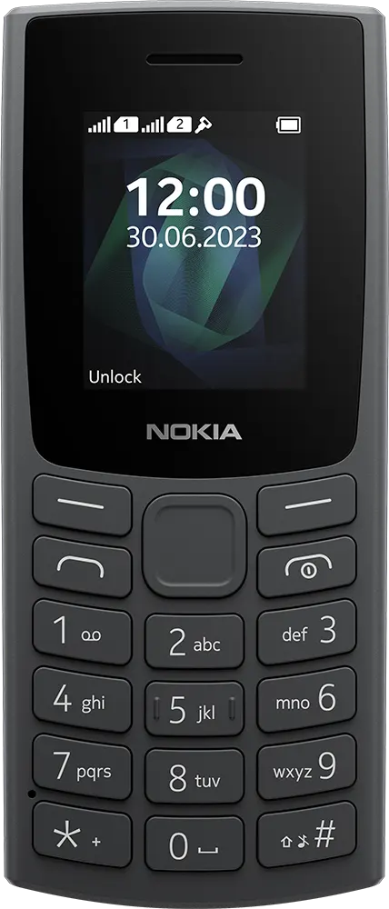 Nokia 105 (2023), dual SIM, 4 MB internal memory, 4 MB RAM, 2G network, Black