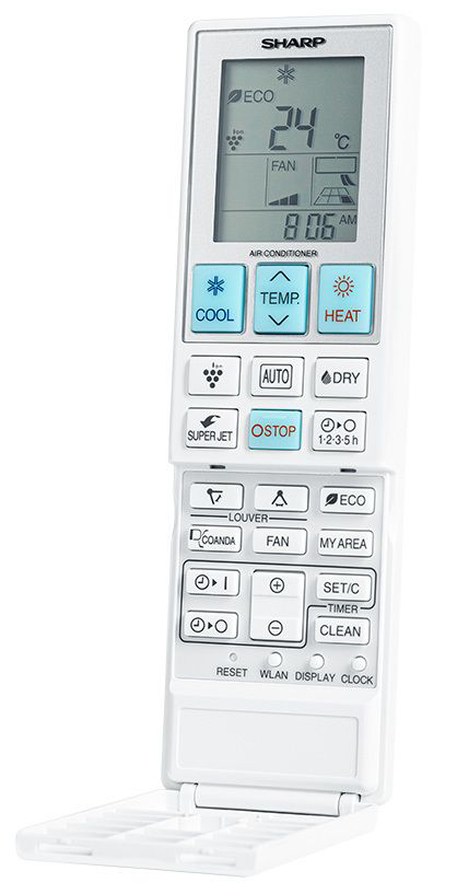 Sharp Split Air Conditioner, 2.25 HP, Cooling - Heating, Inverter Technology , Digital Display , Plasma Cluster , Wi-Fi , White , AY-XP18BHE