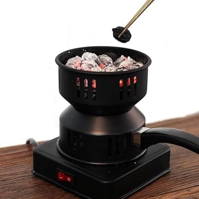 مشعل فحم كهربائي جماكي، 1200 وات، اشعال الفحم خلال 3 دقايق، أسود، JMK7015