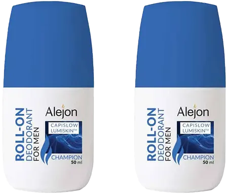 Alejon Deodorant Roll On Champion For Men, 50 Ml (1+1)