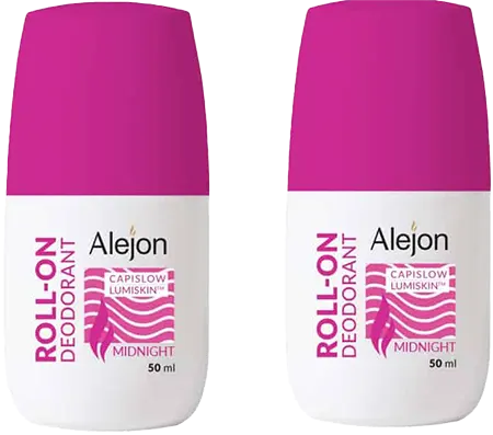 Alejon Deodorant Roll On Midnight For Men, 50 Ml (1+1)