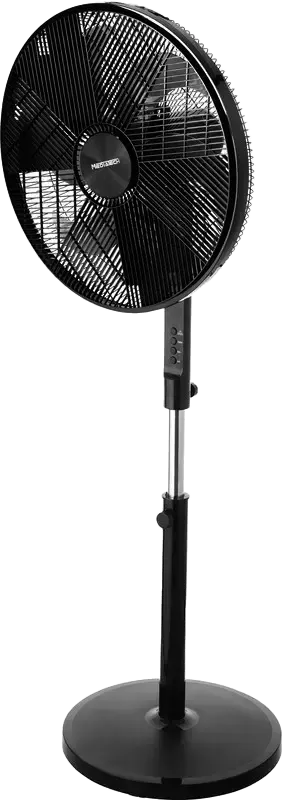 Stand Fan MediaTech 18-inch , 6 Blades, Remote Control, Black, Model MT-SF42R