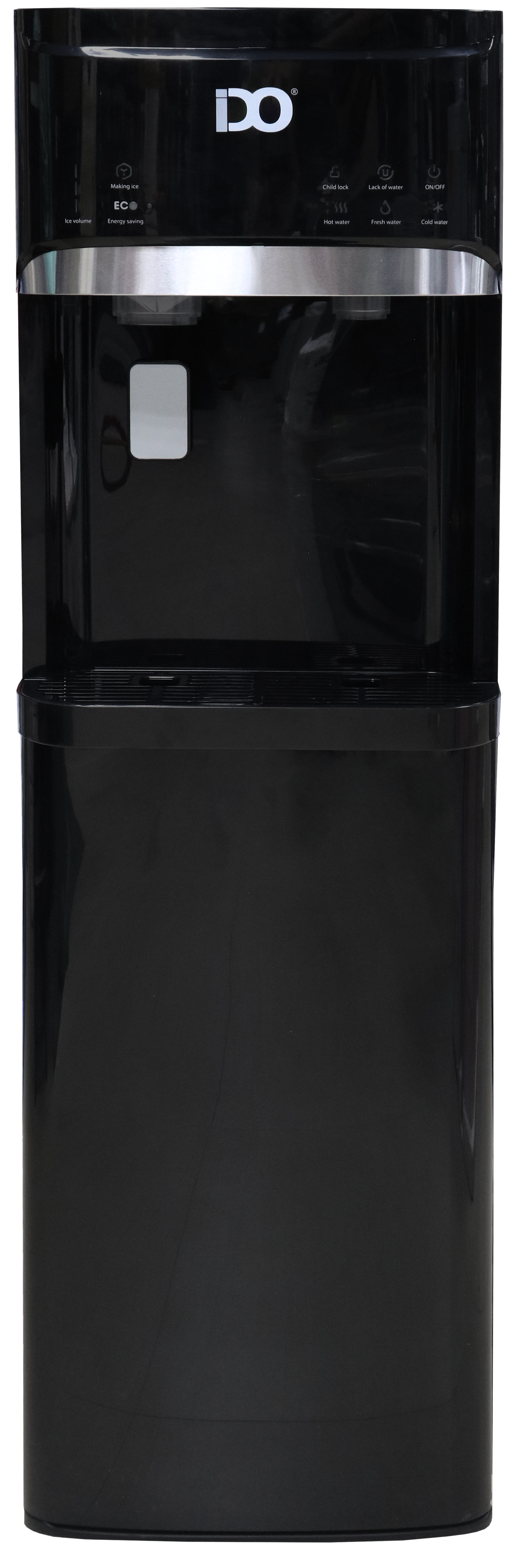 IDO Water Cooler , 2 Taps (Cold - Hot) , Bottom Loading  , Ice Maker , Touch Screen Control , Black , WDIM501-BK