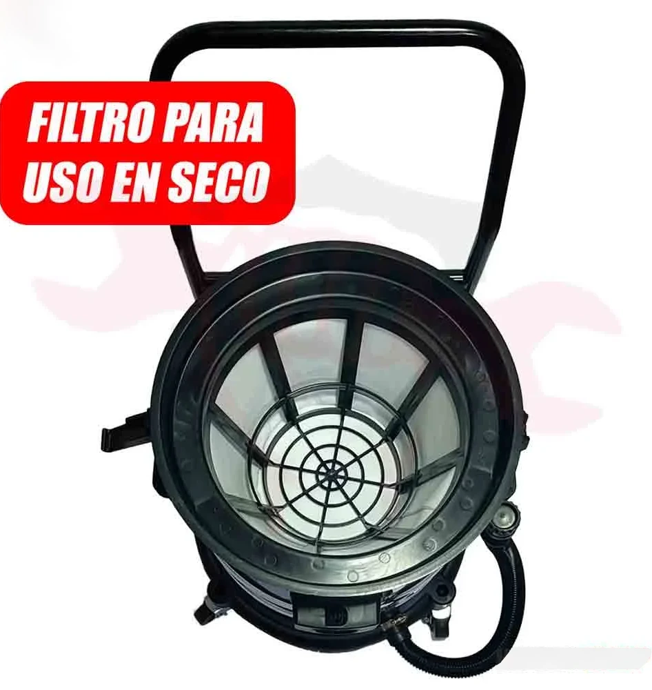 مكنسة كهربائية برميلية دونج شينج، 3200 وات، 80 لتر، 3 موتور، شفط أتربة وسوائل، فضي*أزرق، DVC80