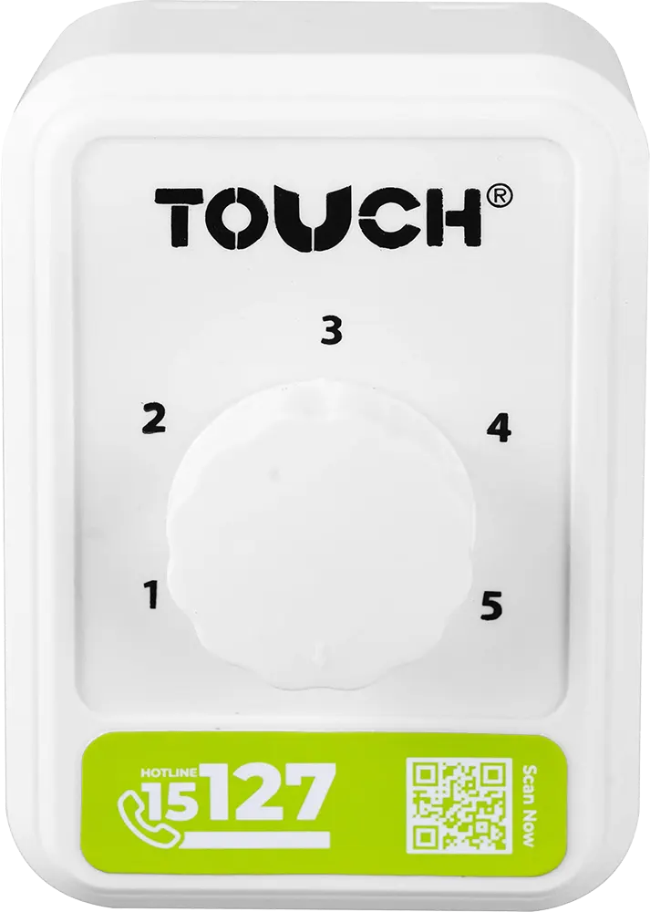 Touch Zenouki Falcon Ceiling Fan, 56 Inch, 3 Blades, 5 Speeds, White, Model 40219