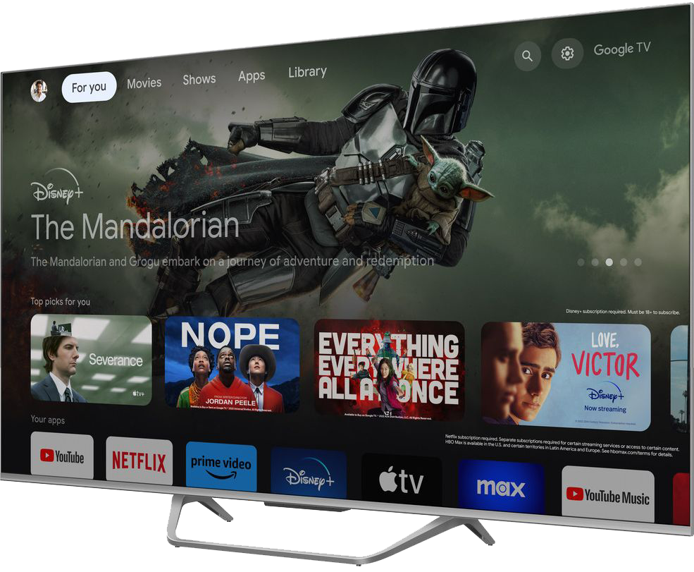 Haier Smart Frameless TV, 55 inches, 4K UHD resolution, QLED technology, On-Screen Voice Control, Built-in Receiver, H55S90EU