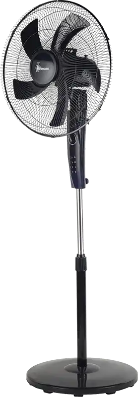 Penguin Cool Spin 18 Inch Stand Fan, 3 Speeds, 5 Blades, Black, Model PF005