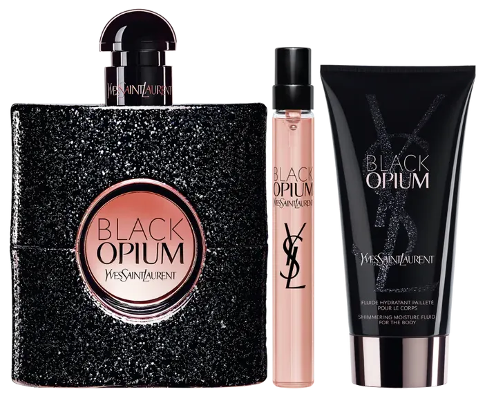 Yves Saint Laurent Black Opium Eau de Parfum Set for Women (90ml EDP + 10ml EDP + 50ml Lotion)