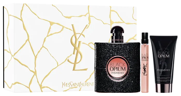 Yves Saint Laurent Black Opium Eau de Parfum Set for Women (90ml EDP + 10ml EDP + 50ml Lotion)