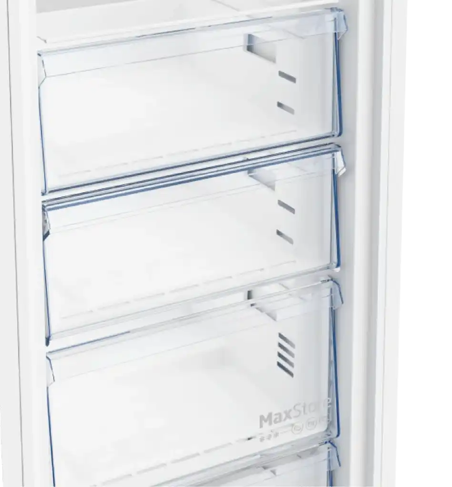 Beko No Frost Upright Freezer, 6 Drawers, Digital Touch Screen, Made in Turkey, Black, B3RFNE274B