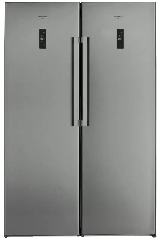 ثلاجة أريستون توينز نوفروست 363 لتر ، باب واحد + فريزر نوفروست ، 7 أدراج ، سعة 260 لتر ، شاشة ديجيتال ، ستانلس ستيل ، SH8 2D XFD + UH8 F2DX12