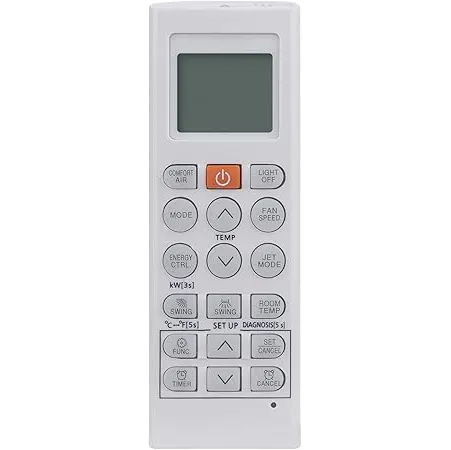 LG Inverter Air Conditioner Remote Control, Digital Display, Multiple Shapes, White