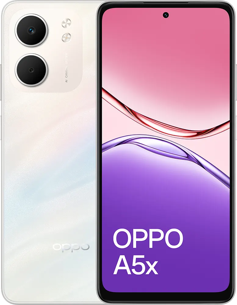 موبايل اوبو A5x ، ثنائي الشريحة، ذاكرة 128 جيجابايت، رامات 4 جيجابايت، شبكة الجيل الرابع ال تي اي، أبيض