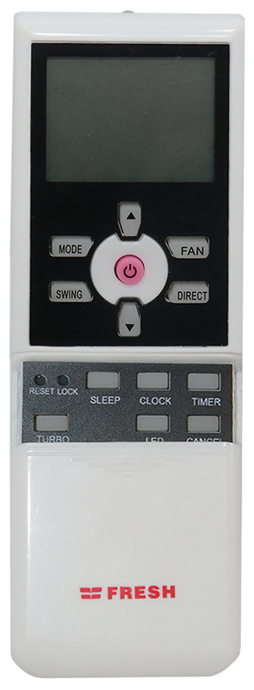 Fresh Air Conditioner Remote Control, Door Remote, Digital Screen, White