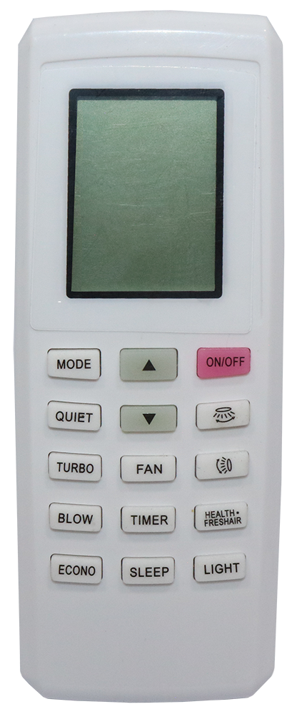 Remote Control For Fresh - Prefix - Zanussi Air Conditioner, Digital Display, white