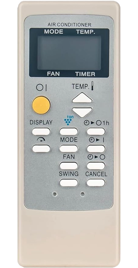 ريموت كنترول لمكيف هواء شارب تربو، شاشة ديجيتال ، أبيض