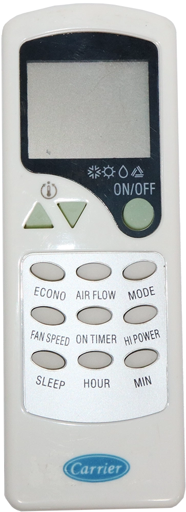 Carrier Mini Air Conditioner Remote Control, Digital Display, White