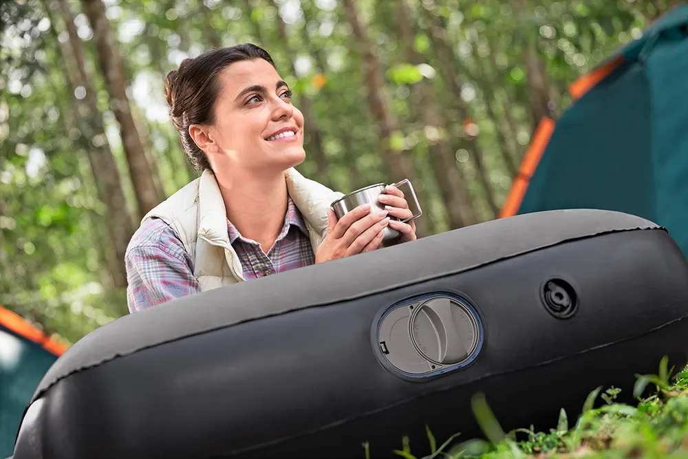 مرتبة نفخ هوائية فردية تريتيك من بيست واي، مزودة بمنفاخ usb مدمج، ارتفاع 30 سم، اسود، 671BQ