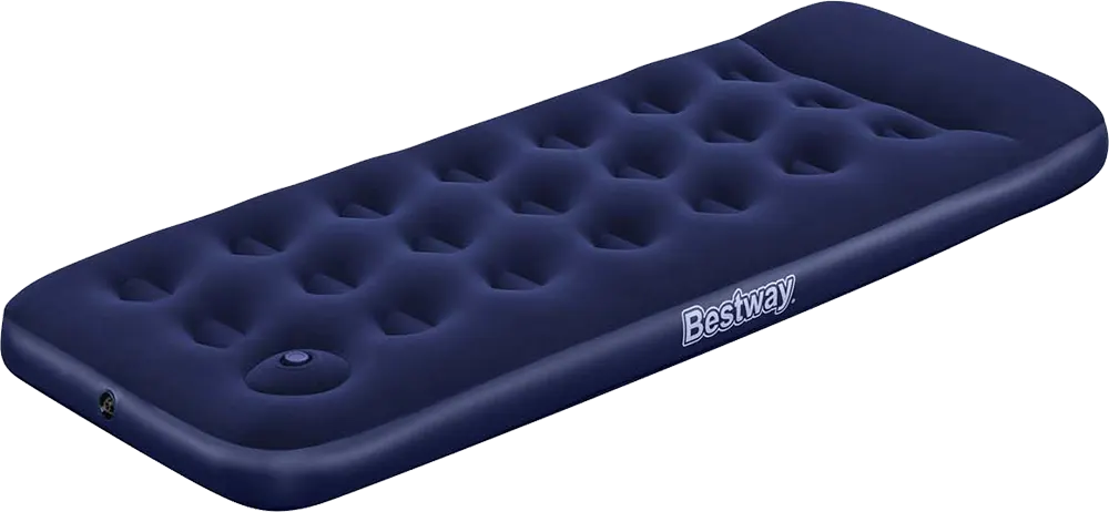 Bestway Single Air Mattress with Built-in Foot Pump, Height 28 cm, Blue, 67223
