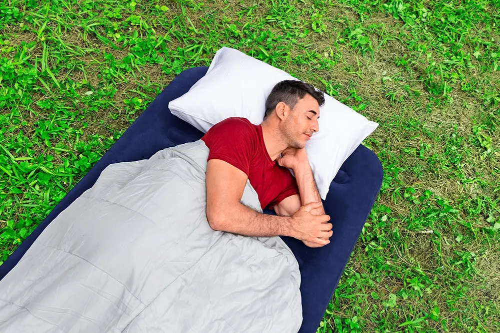 مرتبة نفخ هوائية فردية من بيست واي، فتح سهل ثنائي الأتجاه، ارتفاع 22 سم، أزرق ،67001