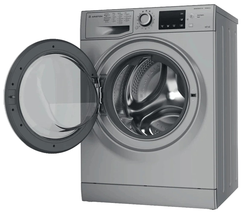 غسالة ملابس ومجفف فول اوتوماتيك اريستون ، تحميل امامي ، 9 كيلو ، مجفف 6 كيلو ، 1400 لفة ، شاشة ديجيتال ، انفرتر ،  سيلفر ، NDB96SSEX