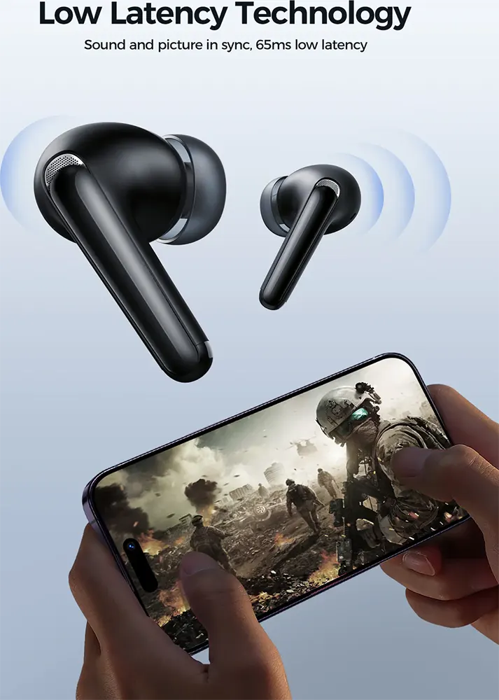 Joyroom Funpods Earbuds, Bluetooth , 400mAh Battery, Black, JR-FB3