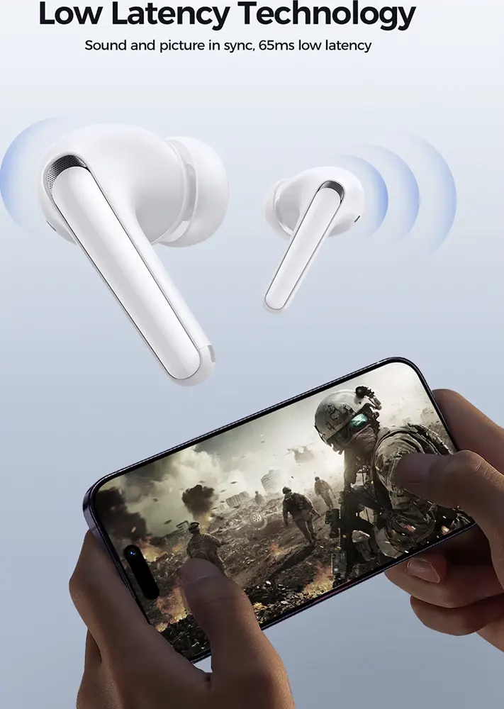 Joyroom Funpods Earbuds, Bluetooth , 400mAh Battery, White, JR-FB3