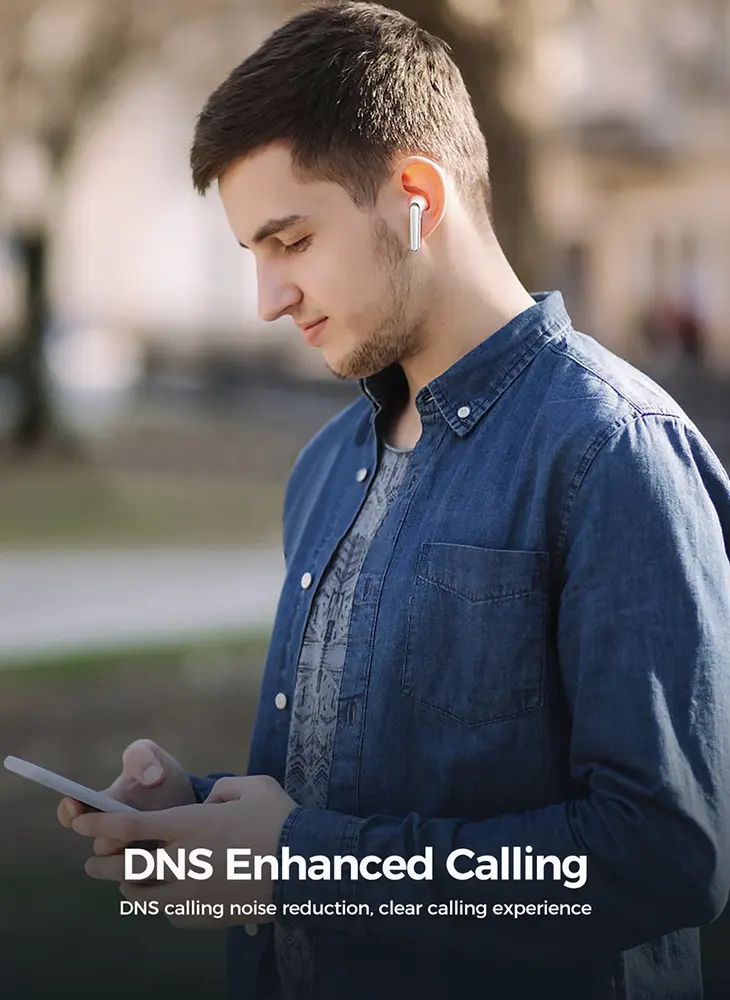 Joyroom Funpods Earbuds, Bluetooth , 400mAh Battery, White, JR-FB3