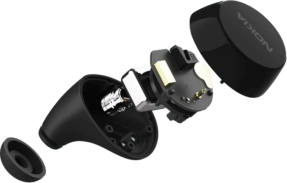 Nokia Power Wireless Earbuds, Bluetooth 5.0, 3000 mAh case battery capacity ,Black, BH-605